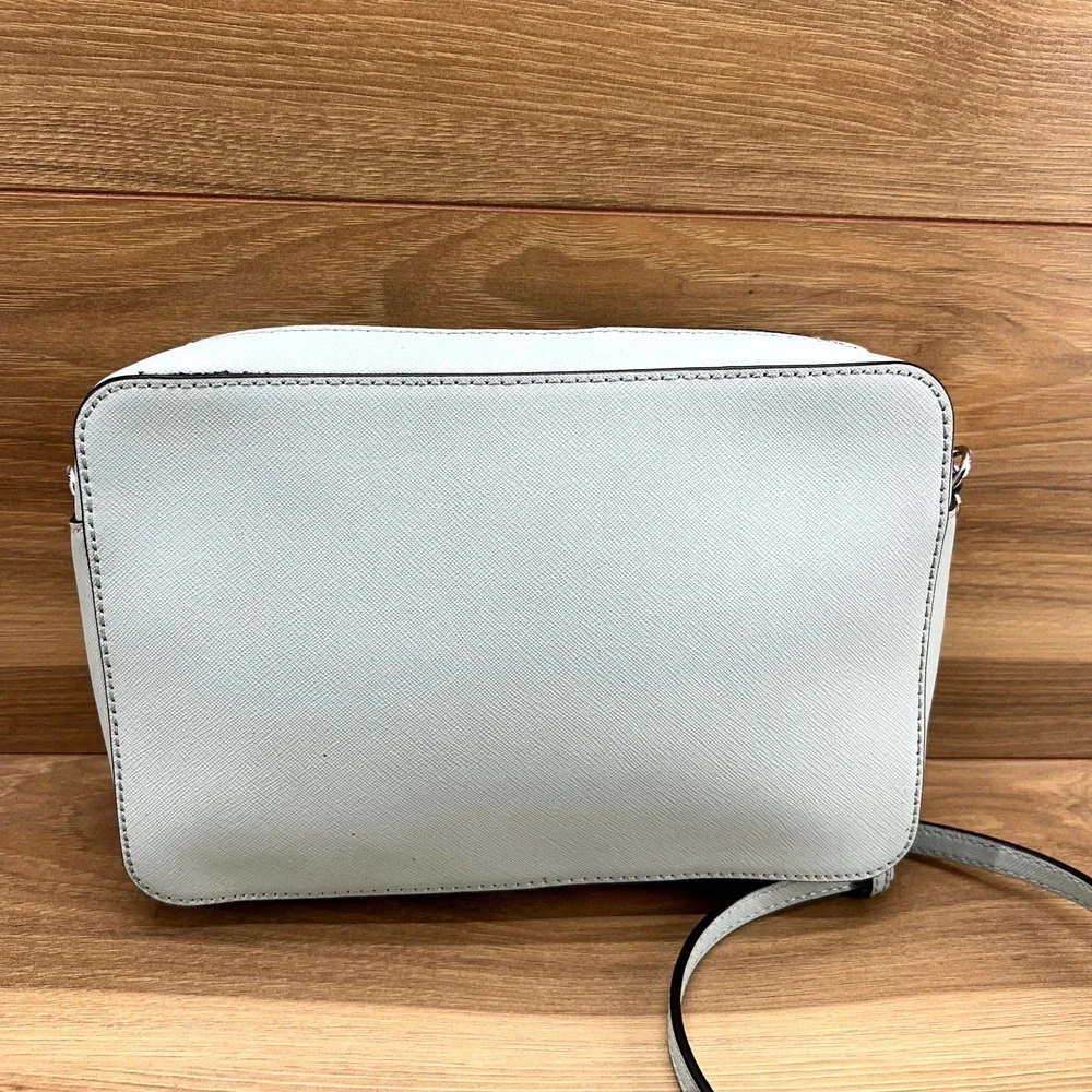 Michael‎ Kors Patchwork Crossbody Zip Chain Robin Egg Blue Saffiano